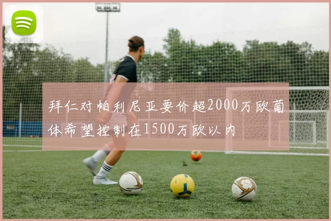 拜仁对帕利尼亚要价超2000万欧葡体希望控制在1500万欧以内